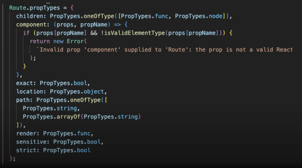 Old PropTypes in react